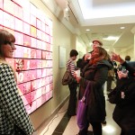 Admiring the mosaic - photo by Meredith Jones.